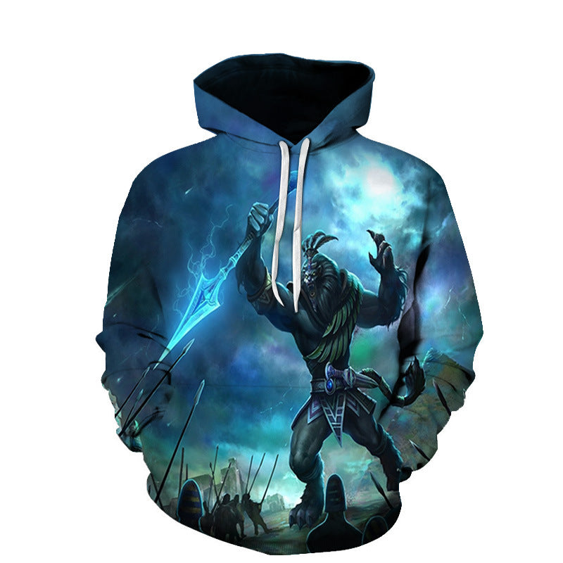 Customized 3D Digital Print Couple Sweater: Large Size Baseball Hoodie