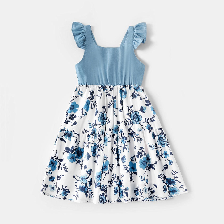 Family Matching Denim Outfits – Parent-Child Dresses & Sets for Boys & Girls