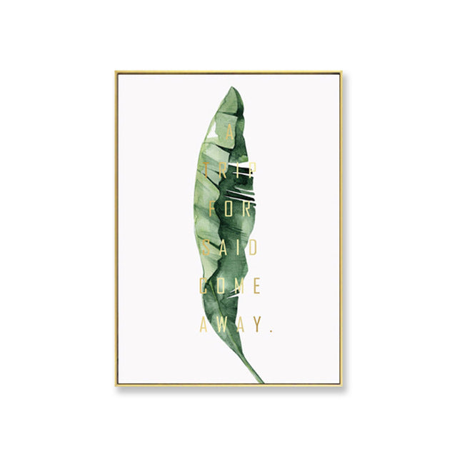 Home Decor Green Plant Canvas Painting