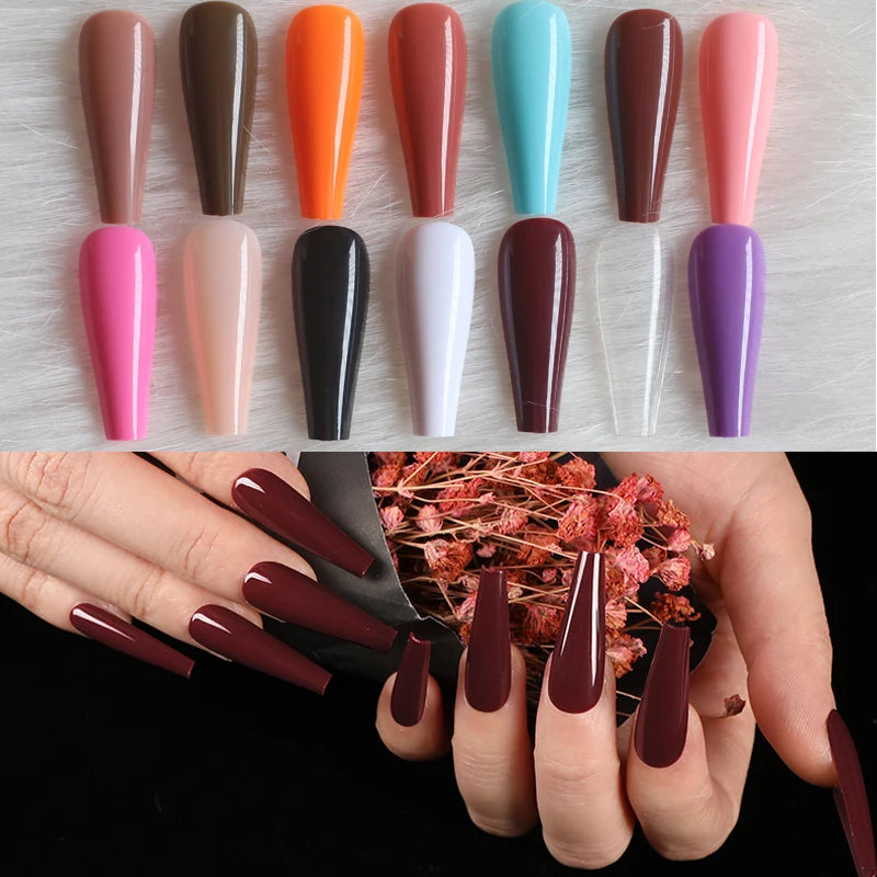24pcs latest luxury jewelry ballet coffin fake nails crystal diamond black
