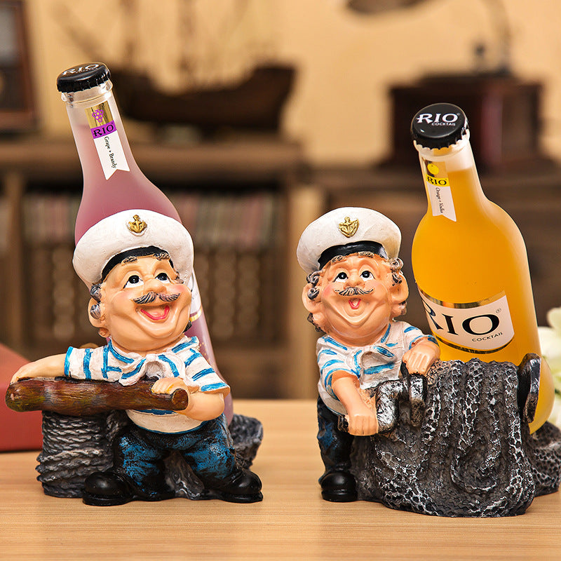 Chef Wine Rack Decoration