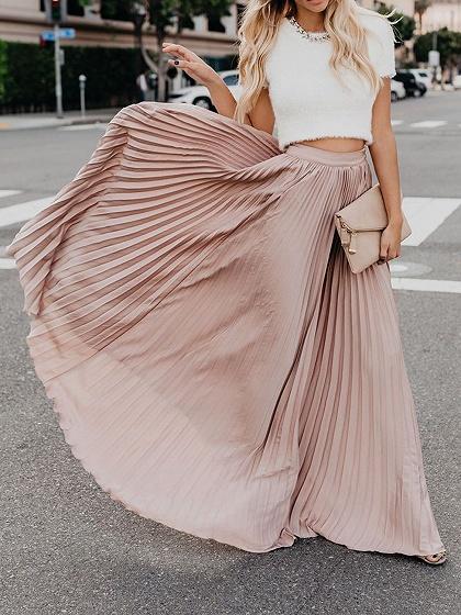 High Waist Long Skirt