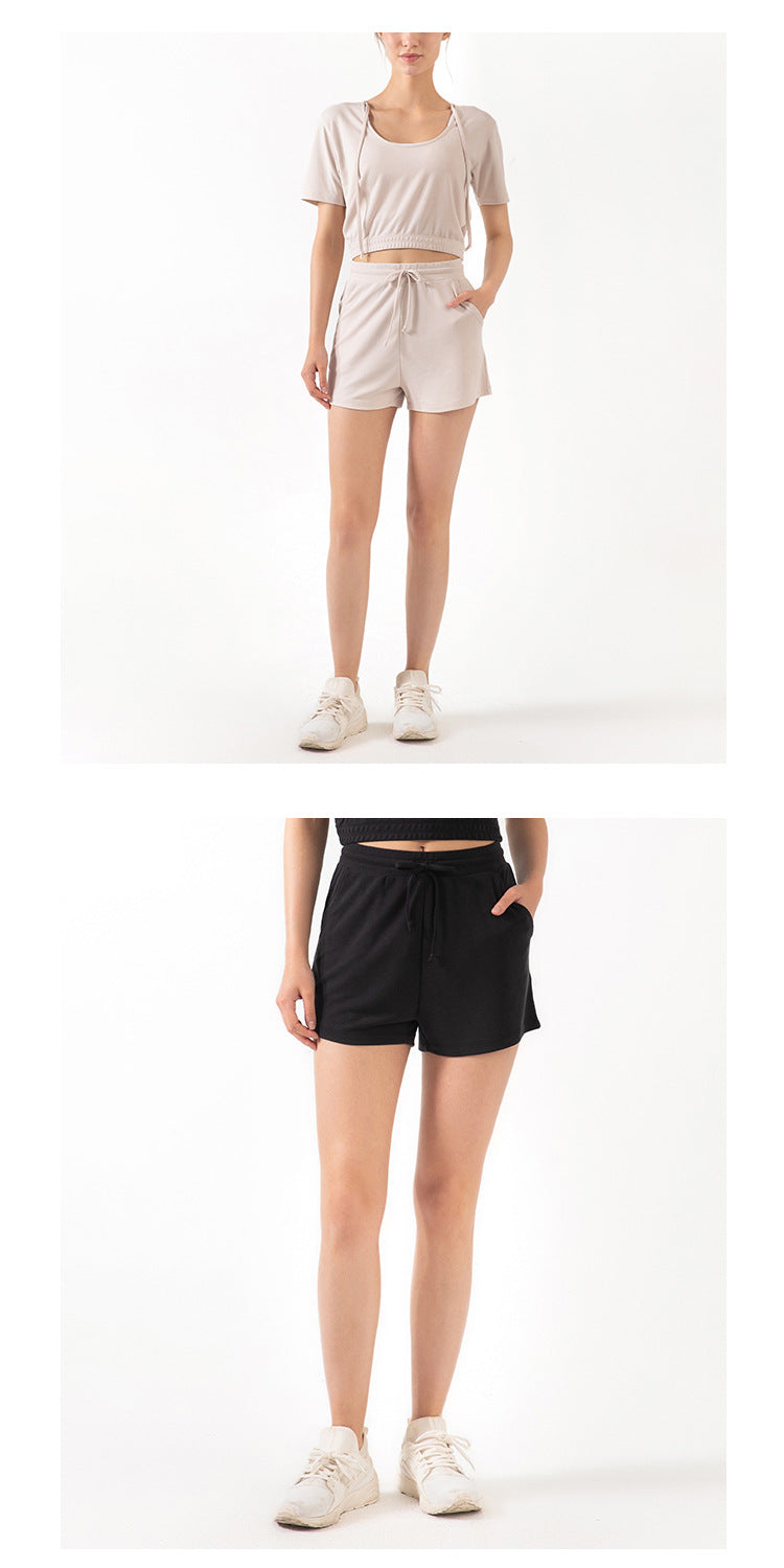 Lace Loose Women's Shorts for Fitness and Yoga