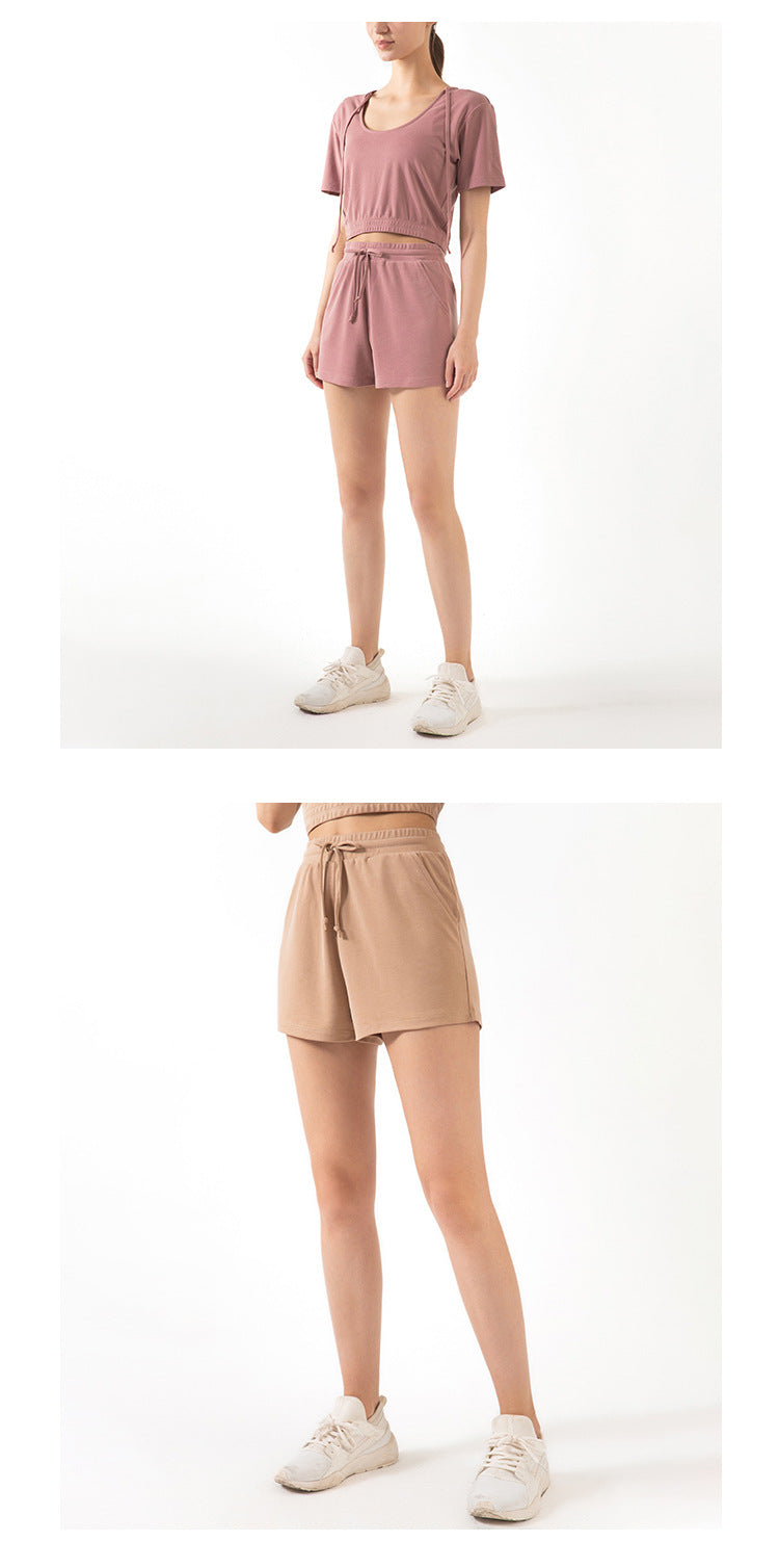 Lace Loose Women's Shorts for Fitness and Yoga