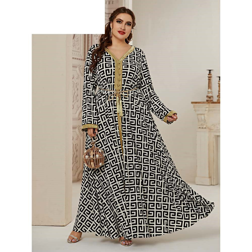 Printed Long Women's Dress