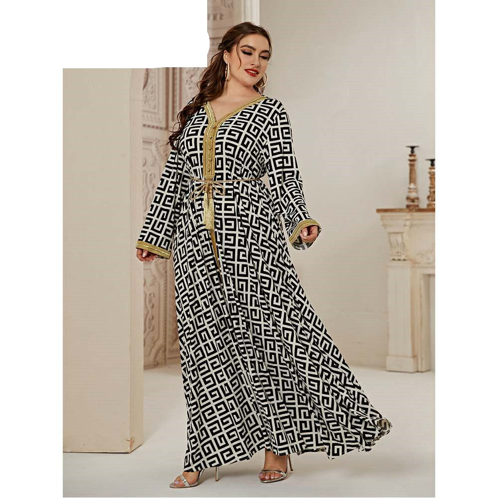 Printed Long Women's Dress