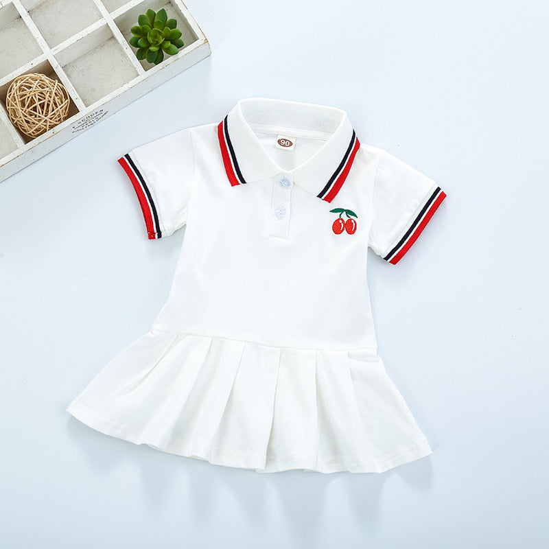Pleated Skirt with Short Sleeves
