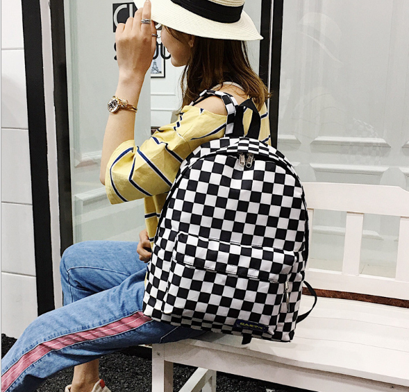 Checked Backpack