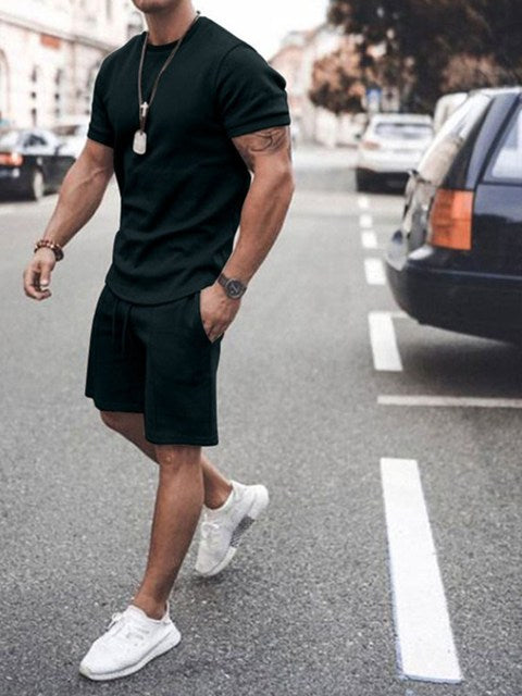 Men's Casual T-shirt & Shorts Set