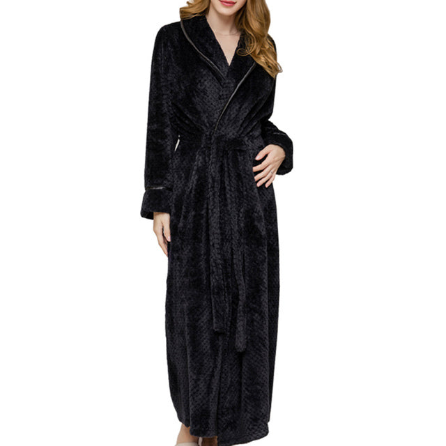 Winter Fleece Bath Robes for Men and Women