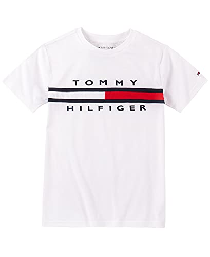 TH Boys SS Crew-Neck Tee, White, M