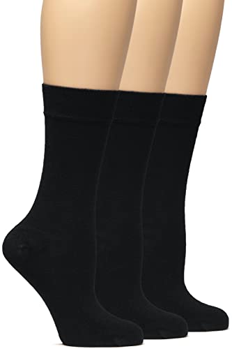 Hugh Ugoli Women's Bamboo Dress Socks, 3 Pairs