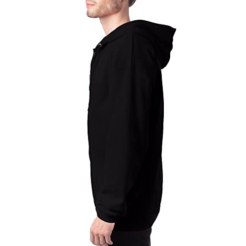 Hanes Men's Full Zip Ultimate Heavyweight Hoodie, Black, X-Large