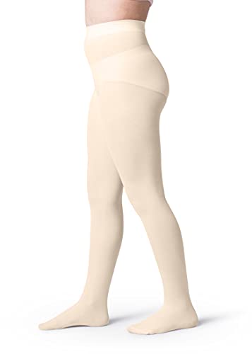 Silky Toes Girls' Ivory Footed Tights 2-Pack