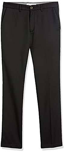 Amazon Essentials Men's Slim-Fit Flat-Front Dress Pants, Black, 32W x 34L