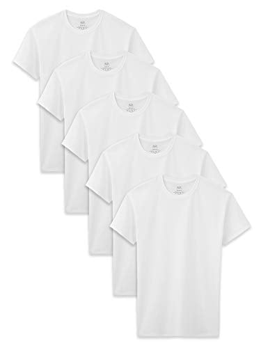 Fruit of the Loom Boys' Cotton White T-Shirt (5-Pack)