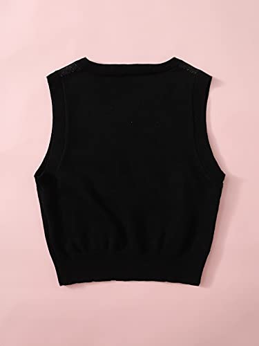 MakeMeChic Girls' Strawberry Sweater Vest