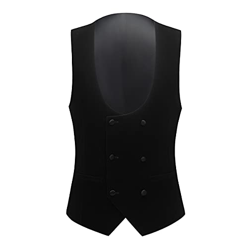 Velvet 3 Piece Men's Tuxedo Suit, Black
