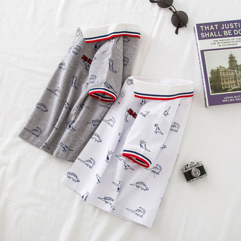 Cartoon Pattern Boys' Casual Summer T-Shirt