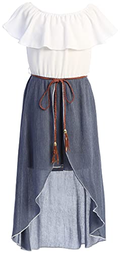 Ruffle Hi Lo Maxi Skirt Romper for Girls