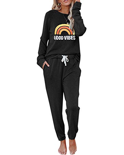 Eurivicy Women's Good Vibes 2 Piece Sweatsuit Set