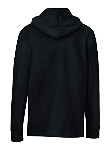 Champion Men's Middleweight Jersey Hoodie, Script Logo, black, Large