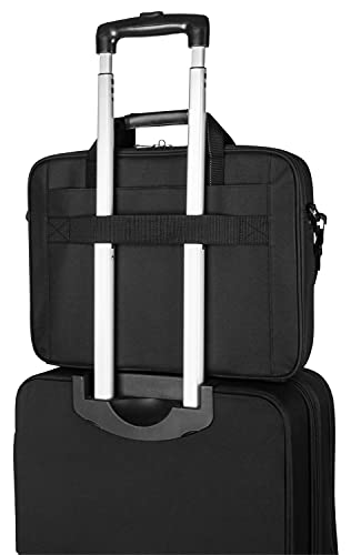 Targus Classic Slim Briefcase with Crossbody Shoulder Bag Design for the Business Professional Travel Commuter and Laptop Protection fits up to 15-16