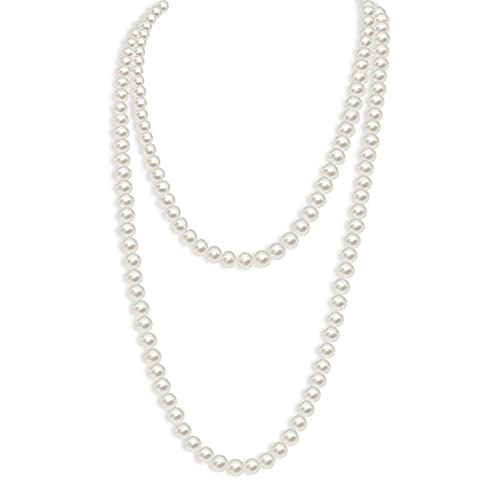 White Pearl Beaded Necklace