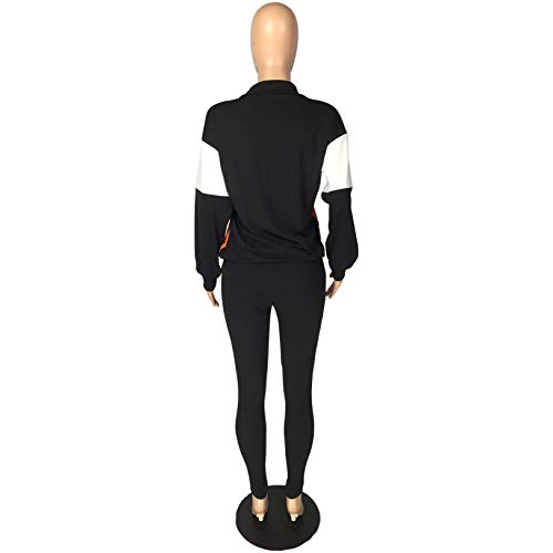 Women's Black Two Piece Sweatsuit