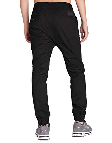 ITALY MORN Men's Chino Jogger Sweatpants Casual Pants M Black