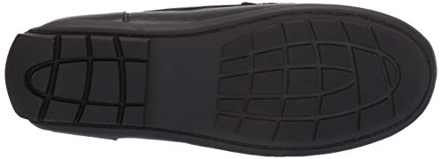 Steve Madden Boy's BLANGE Shoe, Black Leather, Size 2 Little Kid