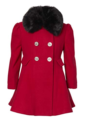 Cremson Girls' Wool Look Pea Coat