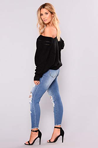 Women's High Waist Ripped Jeans