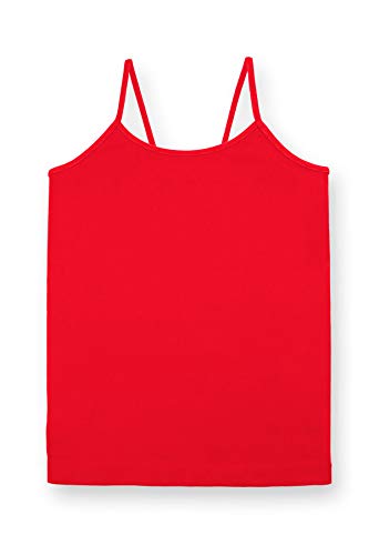 Stretch Sleeveless Tank Top (Girls, Red, UPF 50+, Made in USA)