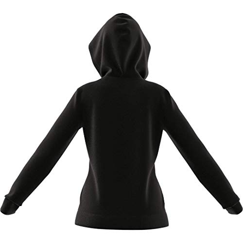 adidas Women's Black/White Logo Hoodie (Large)
