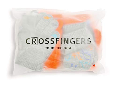 CROSSFINGERS Kids Winter Knit Gloves, 3 Pairs