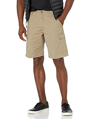 Wrangler Authentics Men's Classic Relaxed Fit Cargo Short, British Khaki Twill, 36
