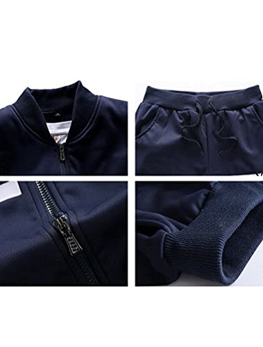 Lavnis Men's Casual Tracksuit Long Sleeve Running Jogging Athletic Sports Set Gray XL