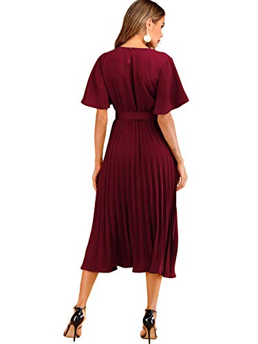 Elegant Pleated Flounce Dress