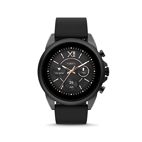 Fossil Gen 6 Stainless Steel and Silicone Smart Watch - Black