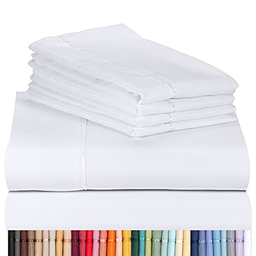 LuxClub 6 PC Sheet Set Bamboo Sheets