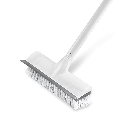 BOOMJOY Floor Scrub Brush: Long Handle for Bathroom and Kitchen Cleaning