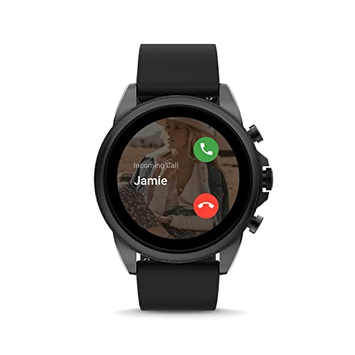 Fossil Gen 6 Stainless Steel and Silicone Smart Watch - Black