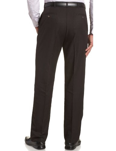 Haggar mens Haggar Men's Cool 18 Classic Fit Hidden Expandable Waist Pant , Black, 38x30