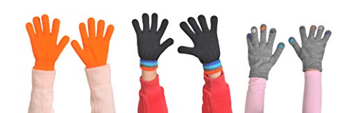CROSSFINGERS Kids Winter Knit Gloves, 3 Pairs