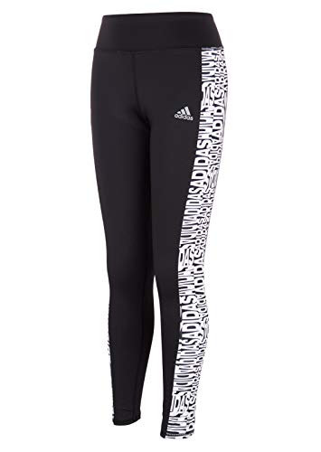 adidas Girls' Printed Panel Athletic Legging Tight