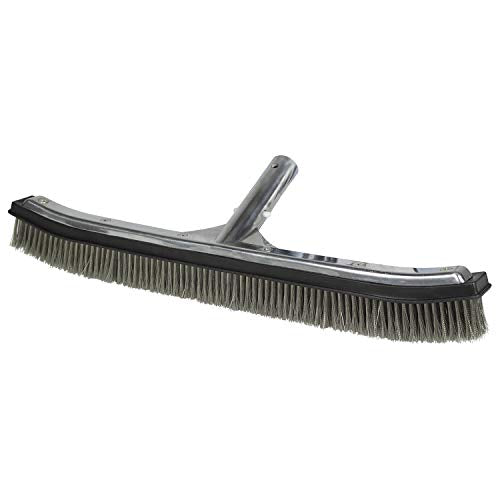 Poolmaster 18-Inch Aluminum-Back Algae Brush with Stainless Steel Bristles