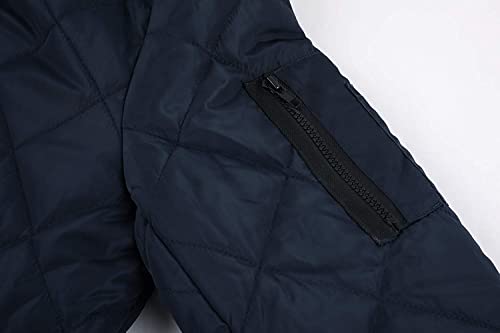 Mens Bomber Jackets Diamond Quilted Fall Winter Thermal Varsity Lightweight Coat