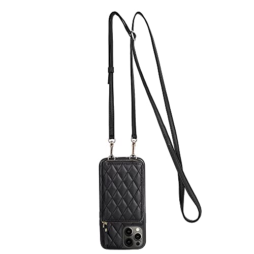 iPhone 12 Pro Max Wallet Case with Crossbody Strap