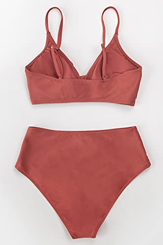 CUPSHE Twist High Waist Bikini Set